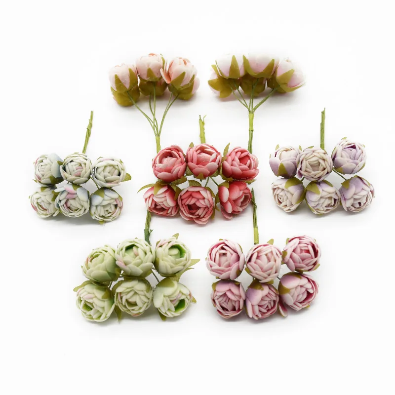 

6 Pieces Artificial Roses Bouquet Home Decoration Accessories Wedding Decoration Flowers Arrangement Bridal Bouquet Bonsai Gifts