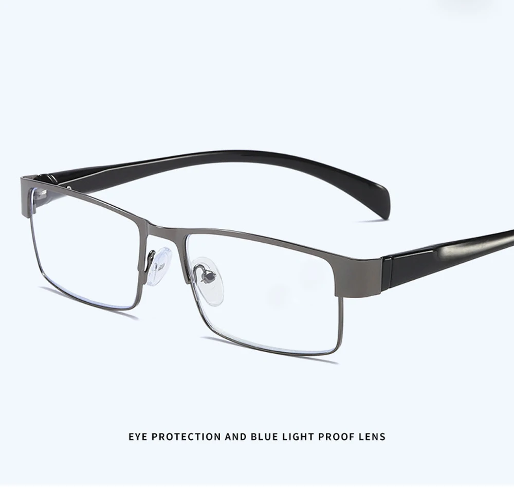 

Women Men Semi Rim High Quality Spring Hinges Anti Blu Anti Fatigue Ultralight Reading Glasses +1 +1.5 +2 +2.5 +3 +3.5 +4