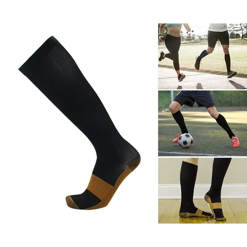 Compression Socks Men Women Anti Fatigue Pain Relief Knee High Stockings Fit for Golf Rugby Hiking Football Sports Socks