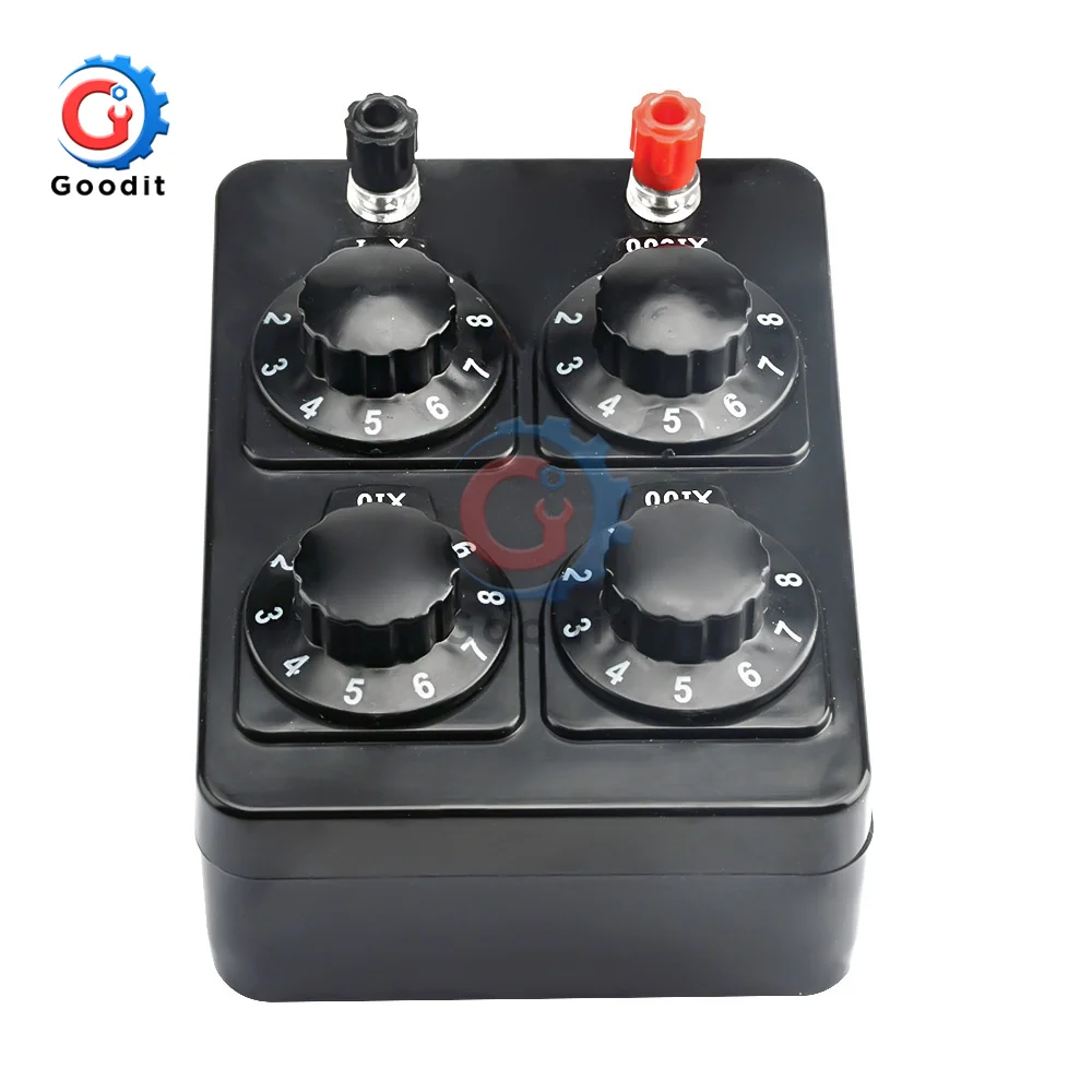 Simples Resistência Box Precision Resistor Década Variável Instrumento de Ensino 0-999999 Ohm 0-99999 Ohm