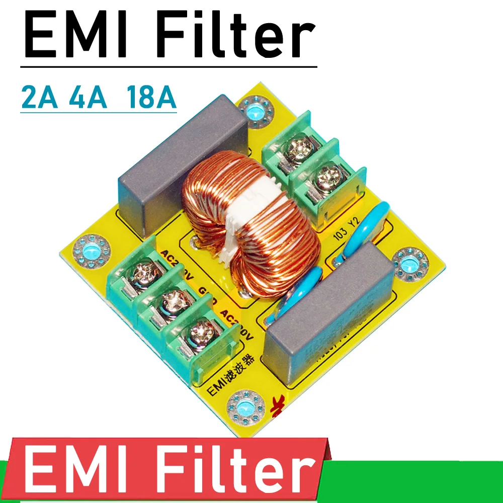 Dykb-emi Módulo de Filtro para Amplificador de Decodificador de Áudio Placa de Filtro Potência de Purificação ac 220v 2a 4a 18a