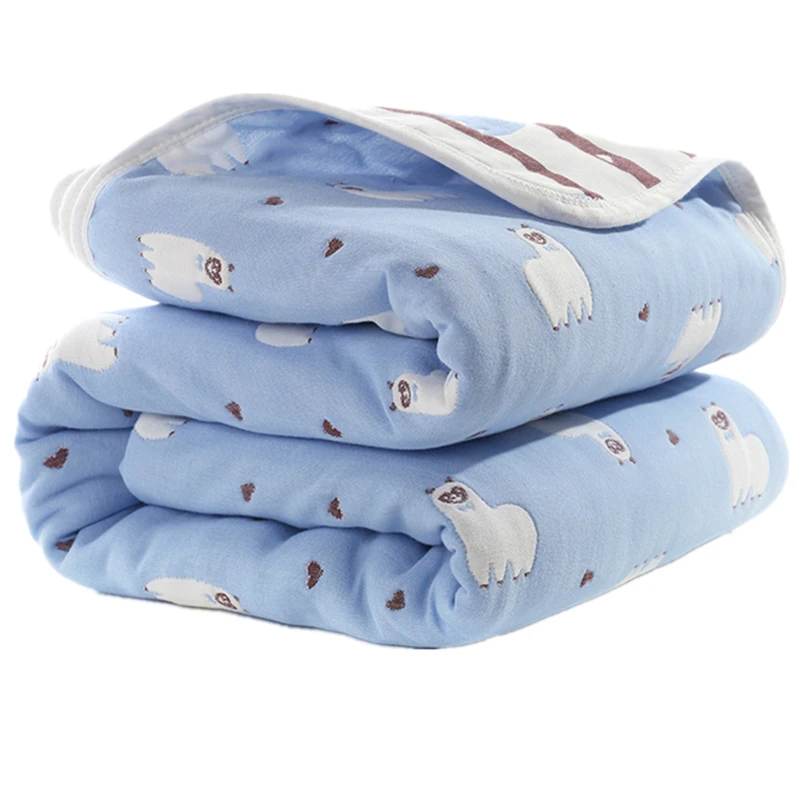 Baby Swaddle Blankets Newborn Muslin Cotton 6 Layers Swaddle Wraps Children Gauze Receiving Blankets Kids Cover Bedding