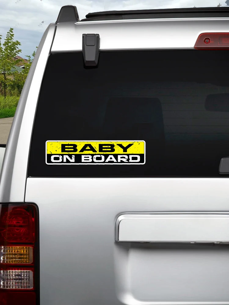 CK21801# 2 Pieces/Pack 15/20/24CM PVC Decal BABY ON BOARD Car Sticker Waterproof Auto Decors on Bumper Rear Window Motorcycle
