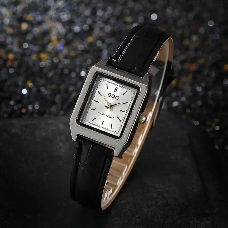 Elegant Ladies Wrist Watches 2021 Luxury Brand Women Fashion Brown Watch Classic Retro Square Female Quartz Leather Dress Clock