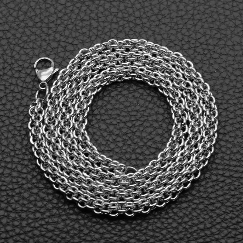 Fashion Titanium Steel Petal Chain Popular Necklace Men And Women Stainless Steel 60cm Chain Jewelry Hot Sale