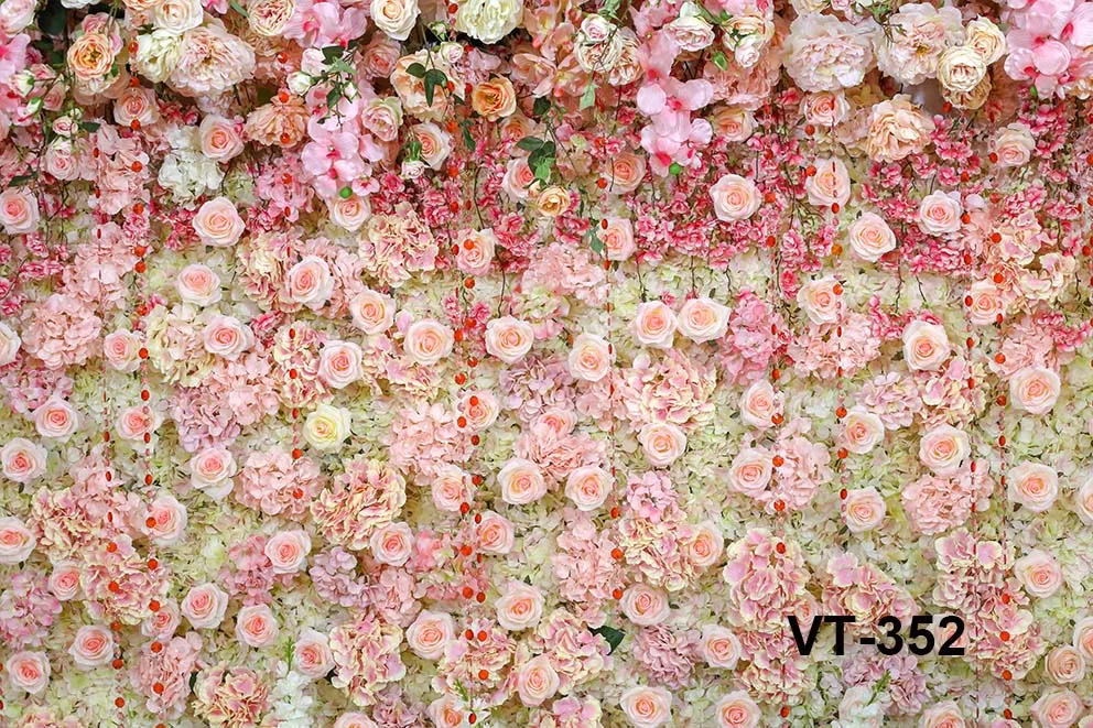 Wedding Rose Flowers Wall Decorations Photography Backdrops Party Bridal Baby Portrait Photographic Background for Photo Studio