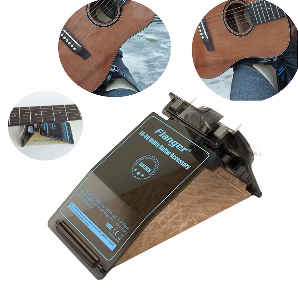 Flanger-FA-80 para guitarra clásica, accesorio de utilidad práctica, reposapiés con correa para el cuello, soporte para guitarra folclórica, gran