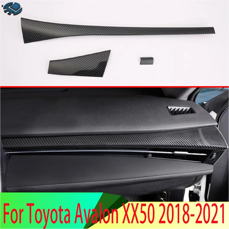 

Центральная консоль из углеродного волокна для Toyota Avalon XX50 2018-2022, внутренняя приборная панель с обшивкой