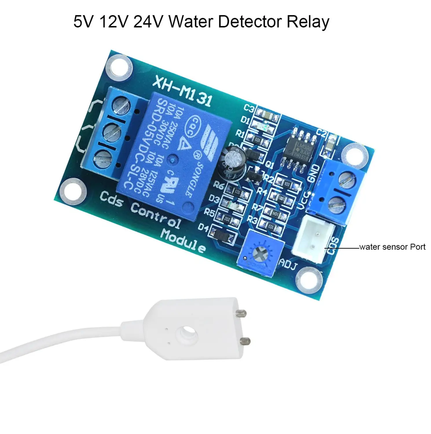 5V 12V  Water level Sensor Detector Relay Module  Leak Water Leakage Alarm Automatic Switch For water pump