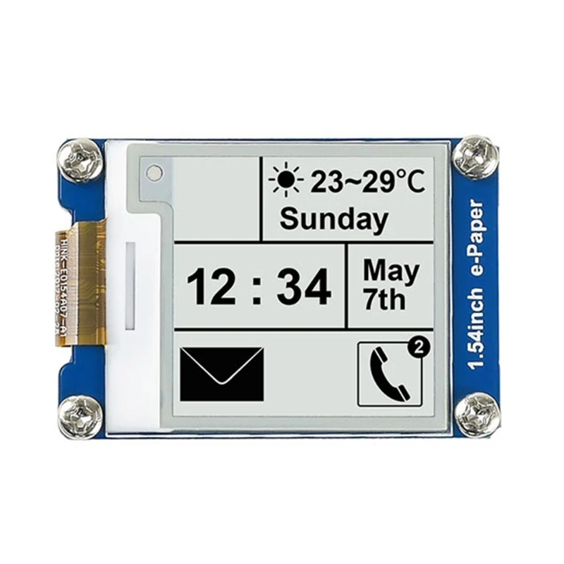 

1.54-inch E-Ink Display Module Electronic E-paper Sreen with Embedded Controller SPI Interface 200x200 Resolution for STM32