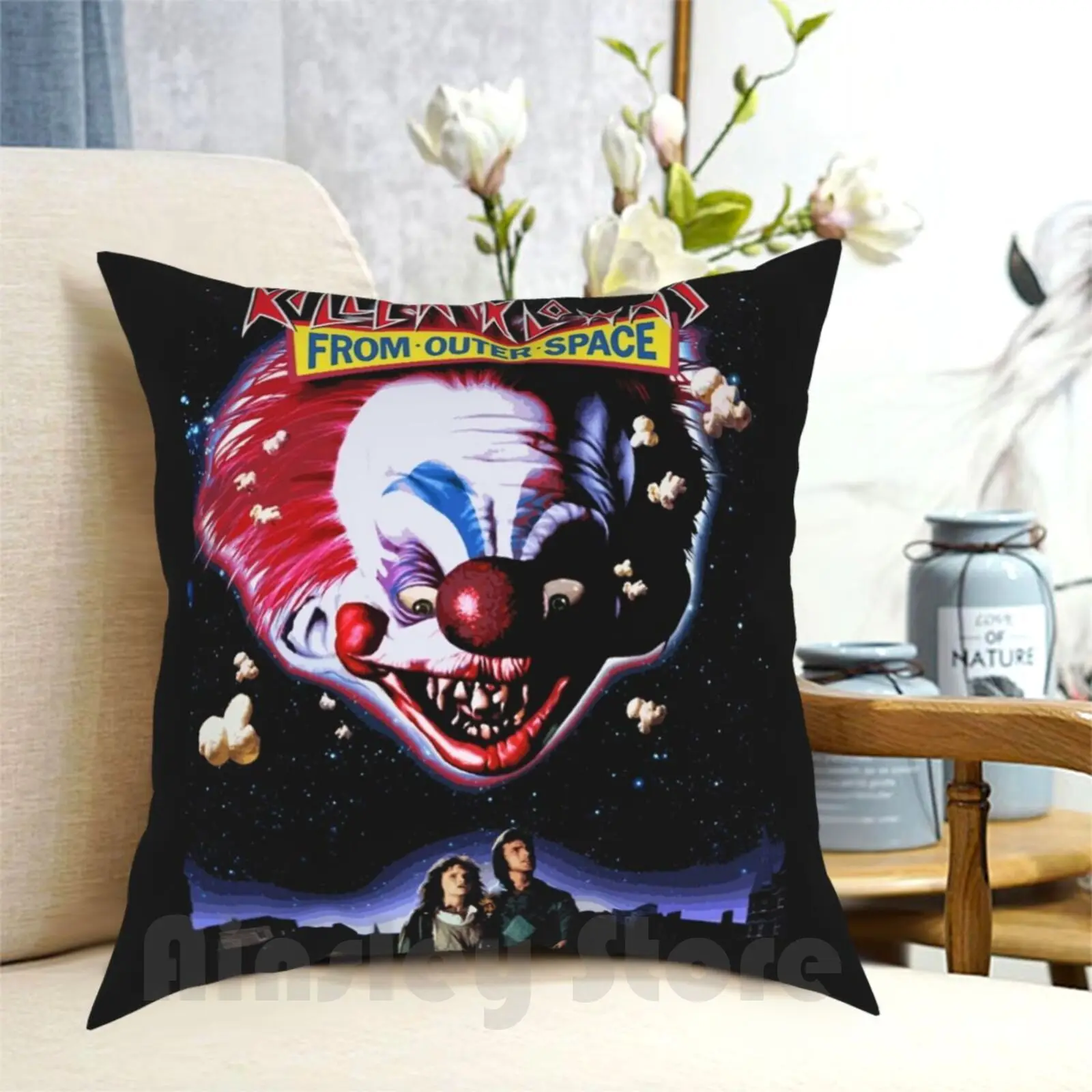 Killer Klowns From Outer Space Pillow Case Printed Home Soft DIY Pillow cover Horror Terror Sci Fi Vintage Retro Vintaeg