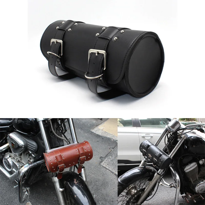 

Cruiser Motorcycle Front Bags Multifunction Storage Box Universal for Harley FXD Softail FLS Slim 883/1200XL Vintage Tools Bag