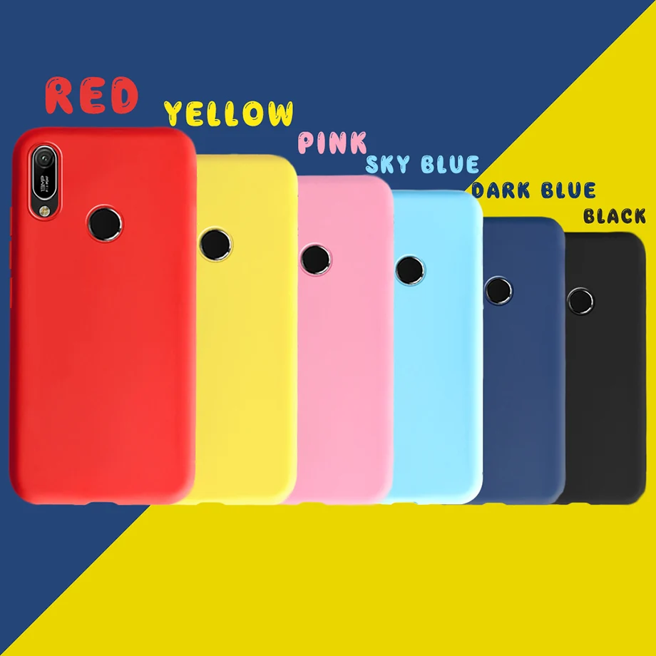 For Huawei Y6 2019 Case MRD-LX1 Silicone Soft TPU Back Cover Phone Case For Huawei Y6 Prime 2019 Y 6 6Y 2019 Bumper Shell Candy