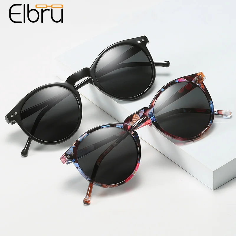 

Elbru Vintage New Women Sunglasses Men Polarized Sunshades Brand Designer Sun Glasses UV400 Clear Lens Driving Spectacles Unisex