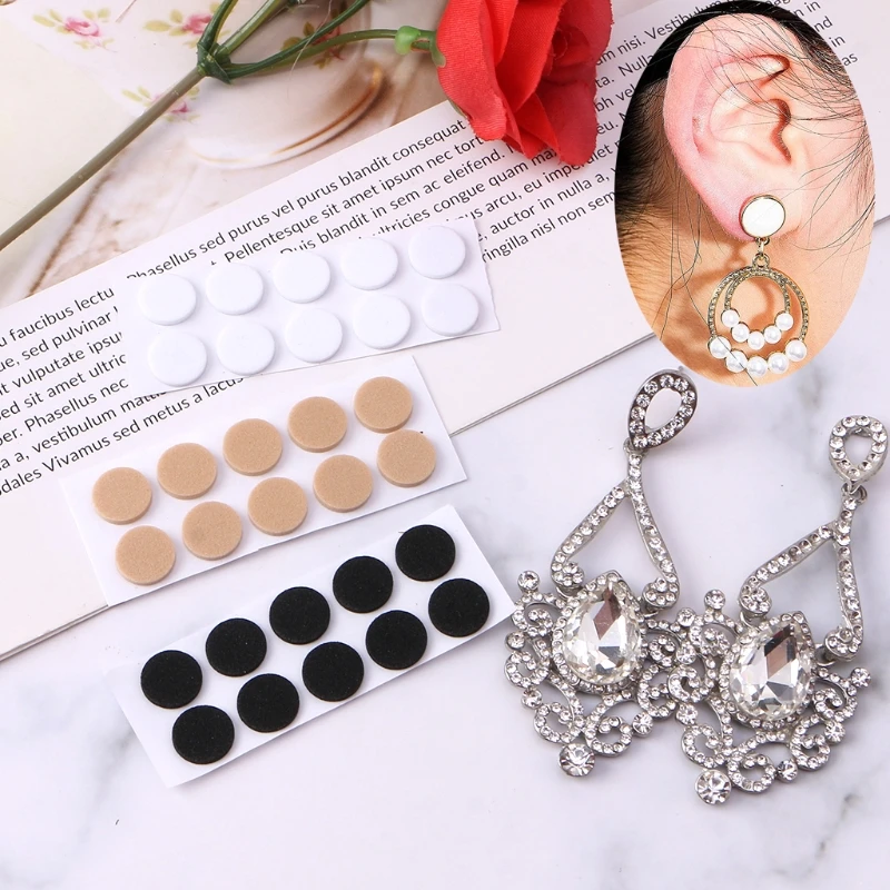 100 Pcs Earring Support Patch Earring Lifter and Earring Back Suitable for Supporting Pad Ears Waterproof Lifting Patch