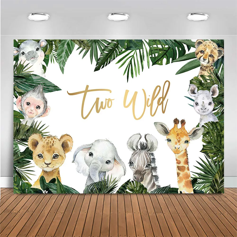 Mocsicka лес сафари фон для фотосъемки Baby Wild One 1st Birthday Baby Shower фото фон для фотостудии дикое животное