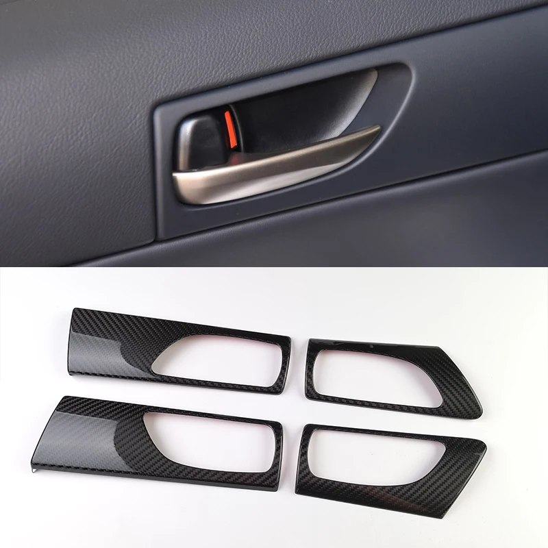 

4pcs Front Rear Doors Real Carbon Fiber Car Interior Door Handle Panel Trim For Lexus IS IS250 IS300h IS350 F Sport 2014-2018