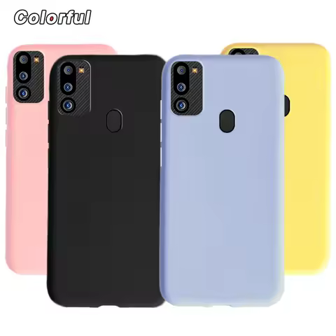 For Samsung Galaxy M21 2021 Case Matte TPU Candy Color Silicone Back Cover Phone Case For Samsung M21 M 21 21S M21S Soft Funda