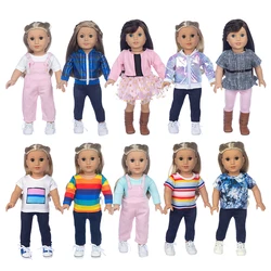 2023 novo mix match moda terno apto para boneca menina americana roupas de 18 polegadas boneca, presente da menina de natal (apenas vender roupas)