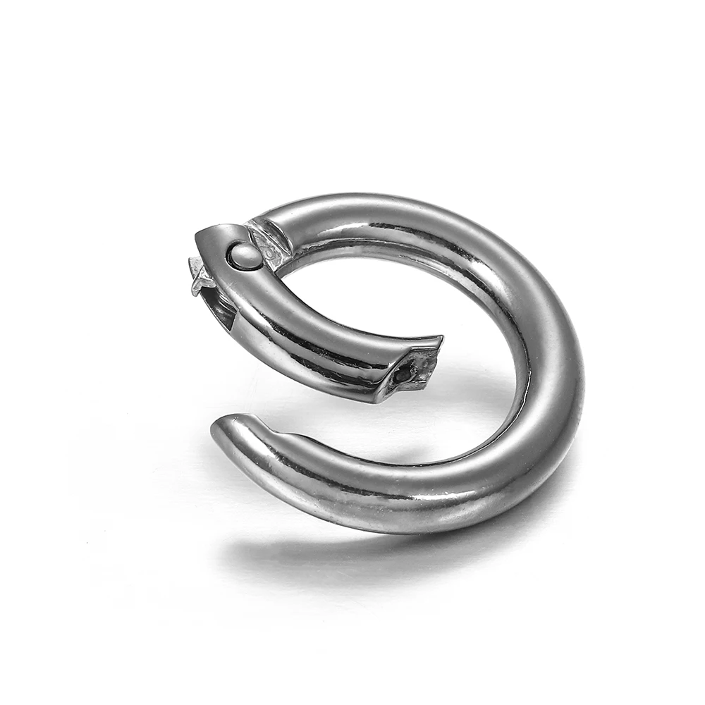 5Pcs Zink-legierung Frühling Ring Runde Verschlüsse Offenen Ring Frühling Schloss für Schmuck Anschlüsse DIY Tasche Verschluss Schlüssel-kette Camping Schnalle – Detail 9