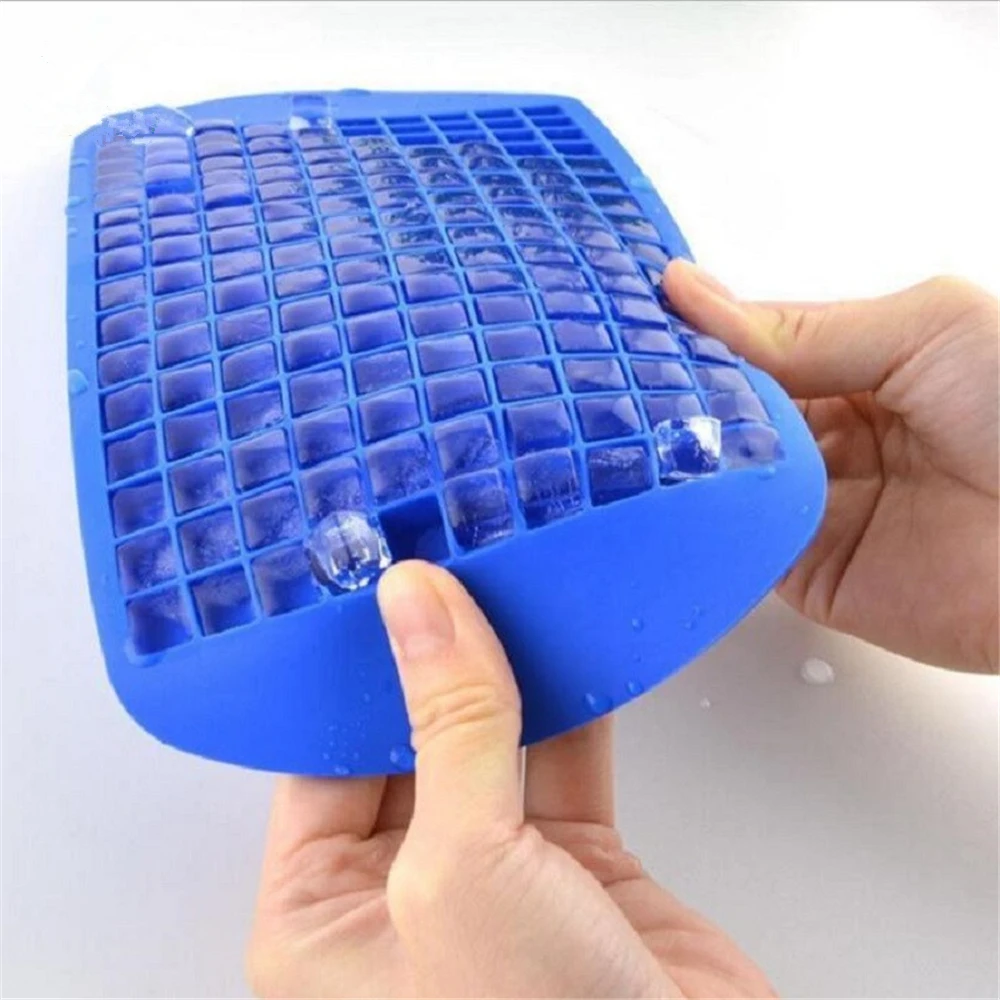 

160 Grids Ice Mold Silicone Ice Cube Tray Mould Shape Ball Small Ice Cube Mold Square Shape Silicone Ice Cubes Maker Bar Tool