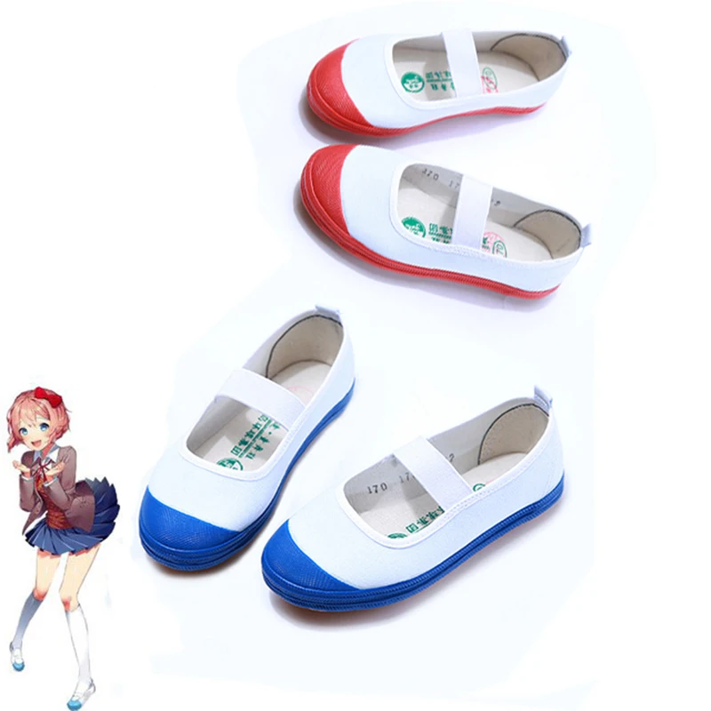 Doki Doki Literature Club Cosplay Shoes Japanese Anime School Shoes Girl Sport Shoes Yashiro Nene Yuri Natsuki Cosplay shoes