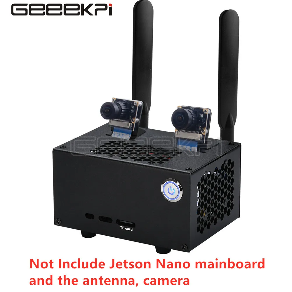 

GeeekPi NVIDIA Jetson Nano Metal Case / Enclosure with Provide Switch Button for NVIDIA Jetson Nano Developer Kit B01