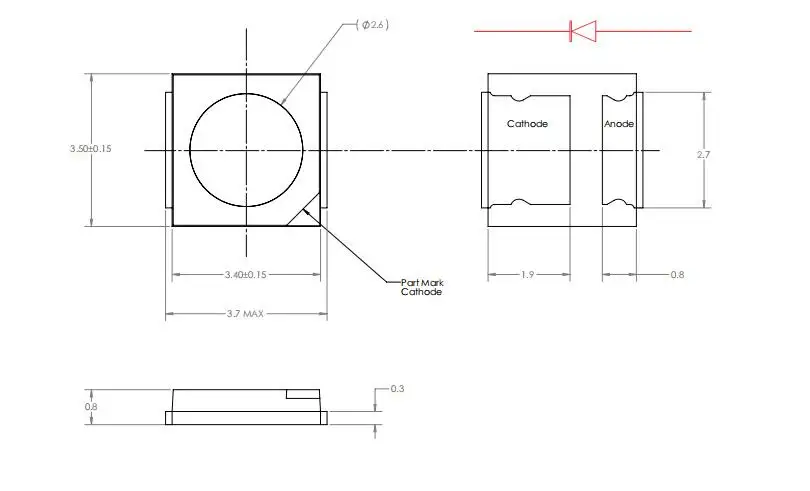 50-1000Pcs SMD LED TV Hintergrundbeleuchtung Televisa Kalten Weiß 1W 3V 2W 6V 100lm 3535 3537 kühlen Weiß LCD Backlit für TV Reparatur – Detail 2