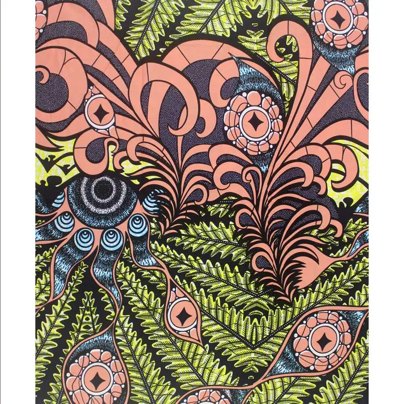 Wax fabric  real wax fabric  African Ankara wax Ghana fabric 100% cotton high quality 6 yards for party/wedding dress