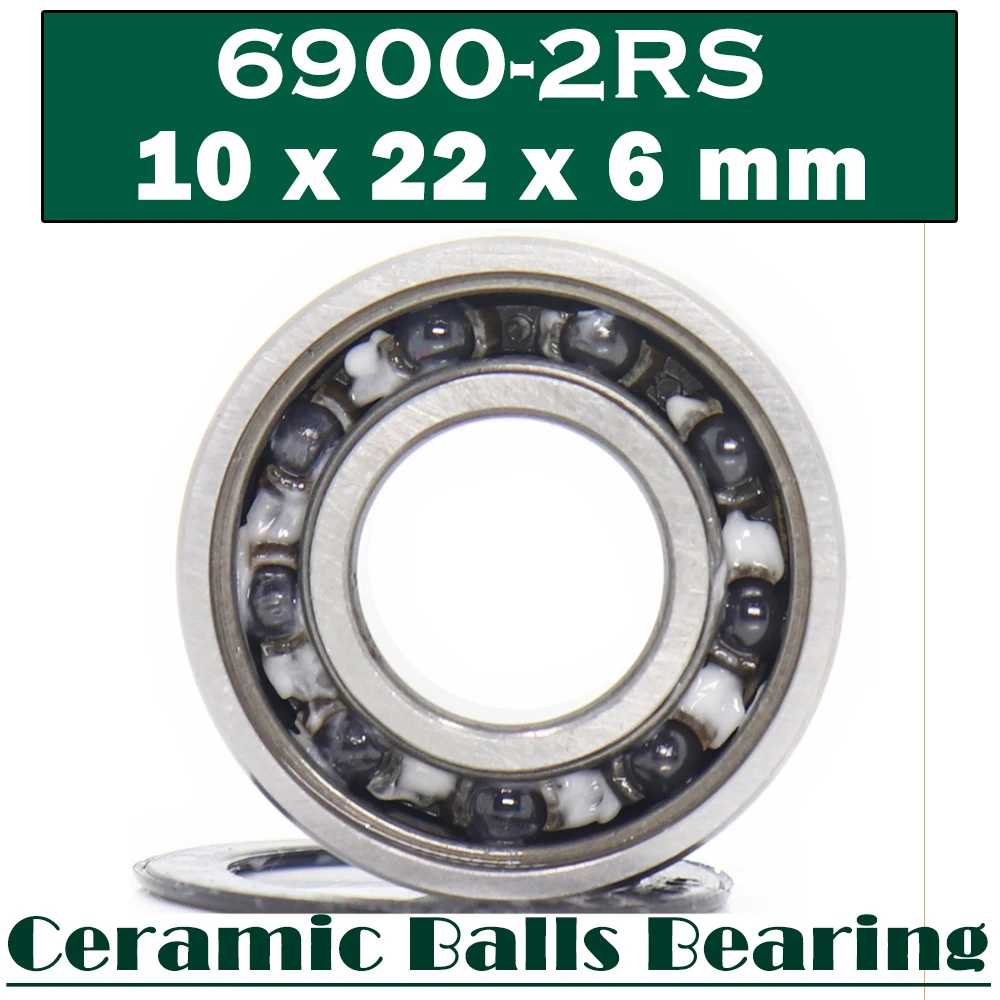 6900 Hybrid Ceramic Bearing 10*22*6 mm ( 1 PC ) Bicycle Bottom Brackets Spares 6900RS Si3N4 Ball Bearings