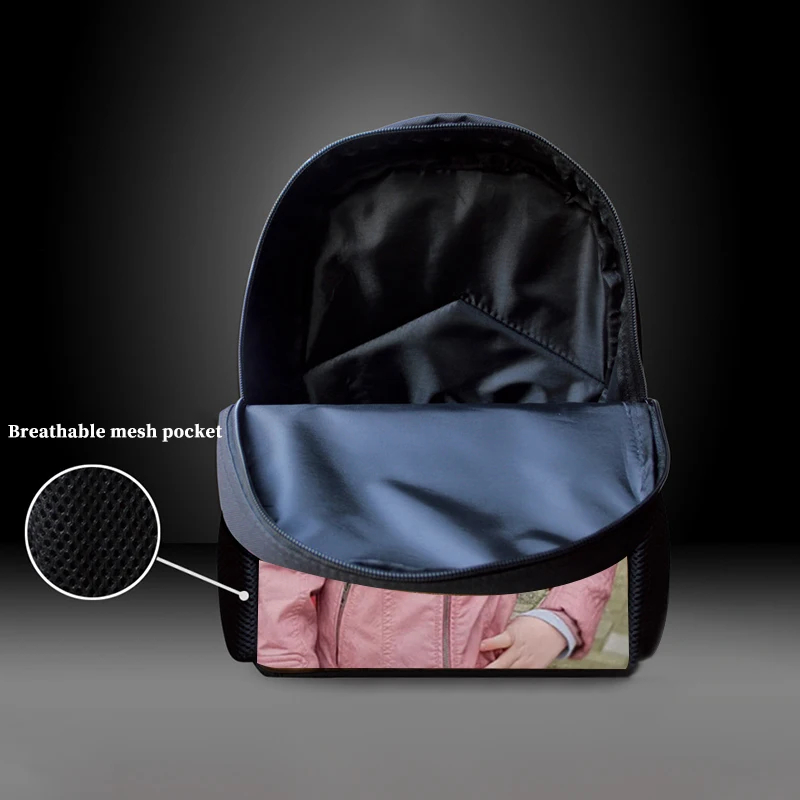 2020 New Custom Picture Knapsack Custom Color Picture Photo Printing Student School Bag Zipper Backpack Boy Girl Christmas Gift