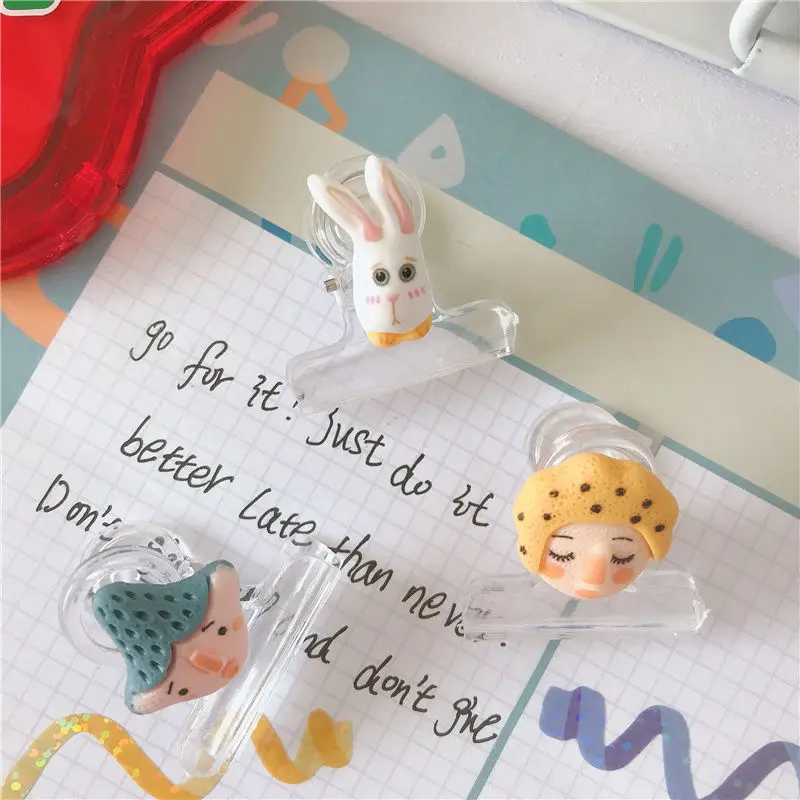 5pcs/lot Paperclips doll head Document Clips Office Clips For School Personal Document Organizing And Classifying