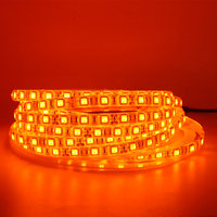 LED Strip Light 600nm True Orange SMD 5050 Strip Ribbon Diode Tape rope lights 12V black PCB Flexible Strip string lamp 1/2/3/5M