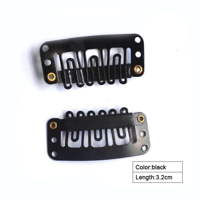 Wig Clips 100PCS 3.2cm 2.8cm U Shape Snap Clips DIY Clip-in Hair Extension Tools Hair Salon Use Clip-ins