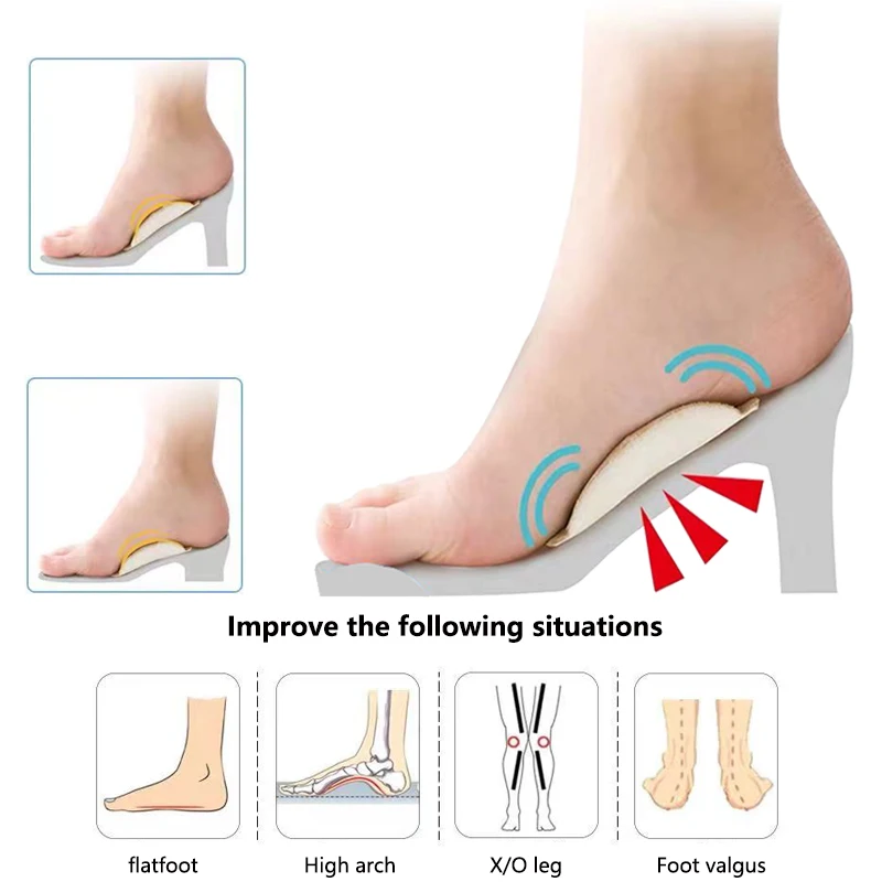 Men Women Arch Support Orthopedic Insoles Professional Correction Flatfeet Relieve Pain Foot Care Shoes Cushion Inserts Foot Pad