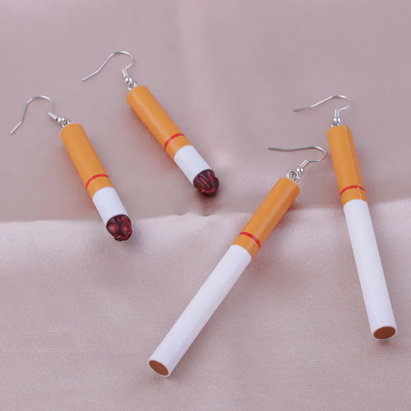 Yungqi Fashion Resin Earrings wholesale Cigarette Butts Earrings Smoke Butts Design Dangle Earring for women Female Bijoux