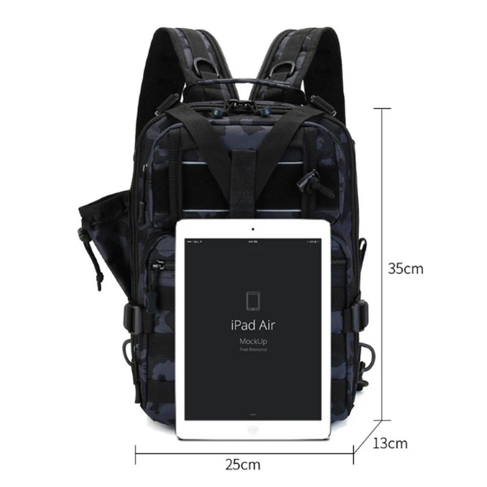 Fishing Boxes Backpack Multi-function Fishing Tackle Rod Bag Outdoor Sports Fishing Shoulder Tactical Molle Bag