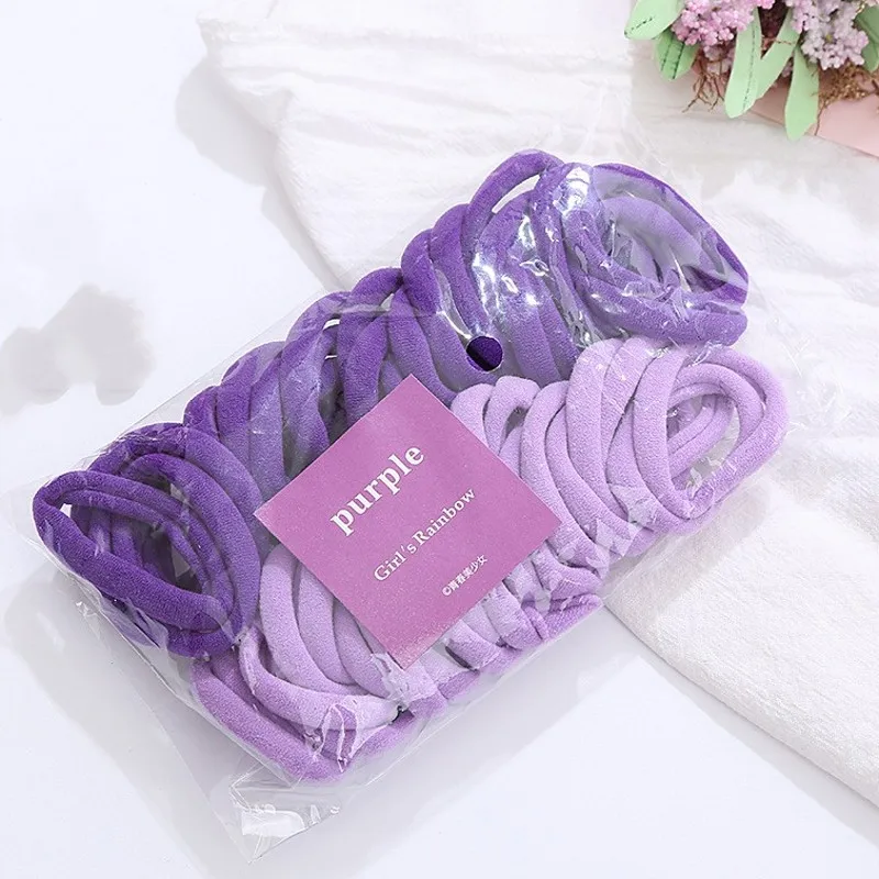 50Pcs/Set Women Girls Candy Color Nylon Elastic Hair Bands Ponytail Holder Rubber Bands Scrunchie Headwear Hair Accessories