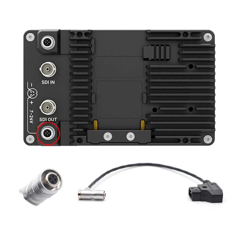 PORTKEYS BM5 Monitor Power Cable,Anton Bauer Power D-TAP to 4 pin female connector Right angle Power Cable For PORTKEYS BM5