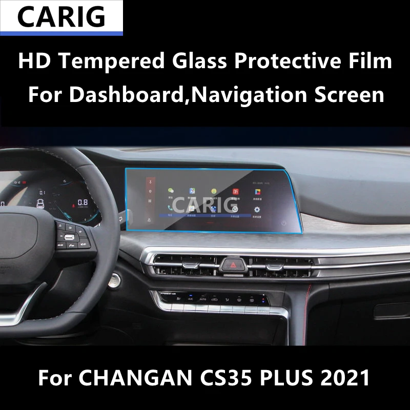 For CHANGAN CS35 PLUS 2021 Dashboard,Navigation Screen HD Tempered Glass Protective Film Anti-scratch Repair Film Accessories