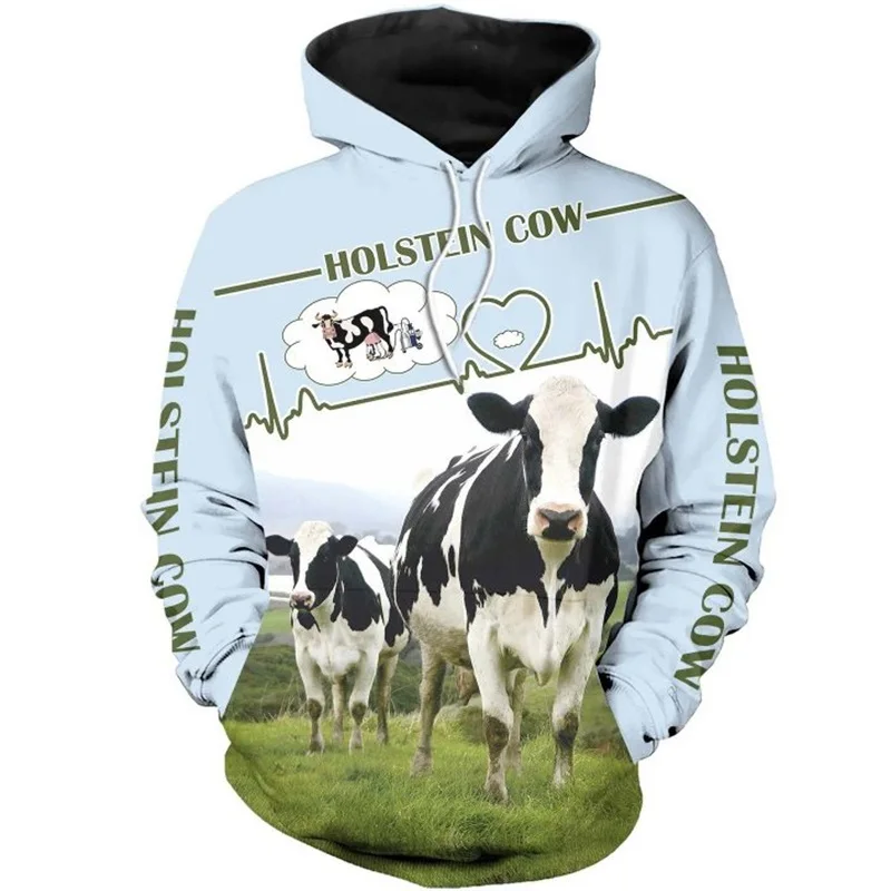 

animal Holstein Cow 3D Printed hoodies Men Harajuku Fashion Hooded Sweatshirt Autumn Unisex hoodie sudadera hombre DLL279