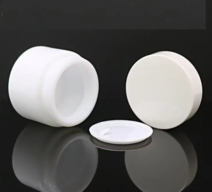 

20g 30g 50g Glass Jar White Porcelain Cosmetic Jars with Inner PP liner Cover for Lip Balm Face Cream SN494