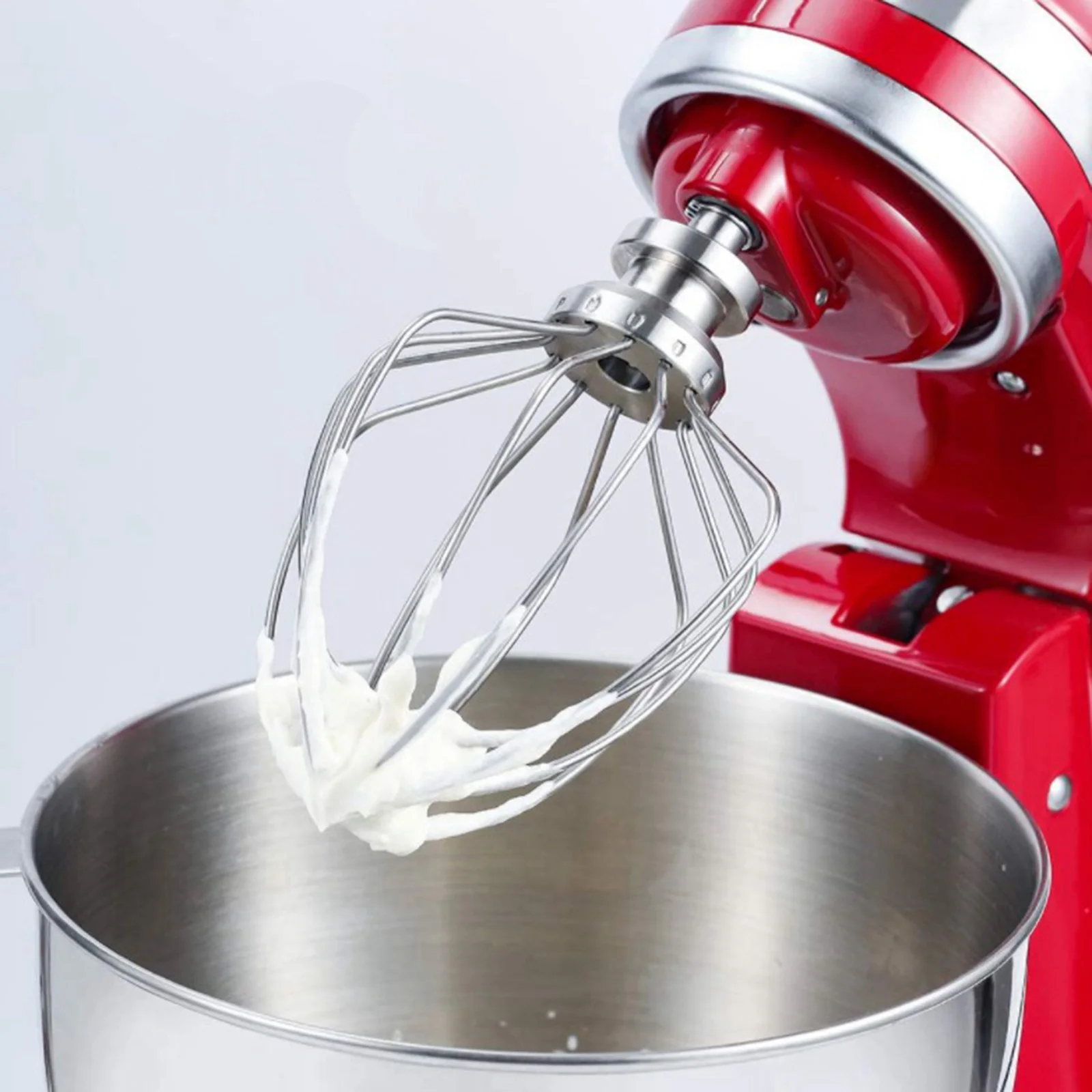 Stainless Steel Wire Whip Mixer Attachment 6-Wire Whisk Replace Kitchen Egg Cream Beater