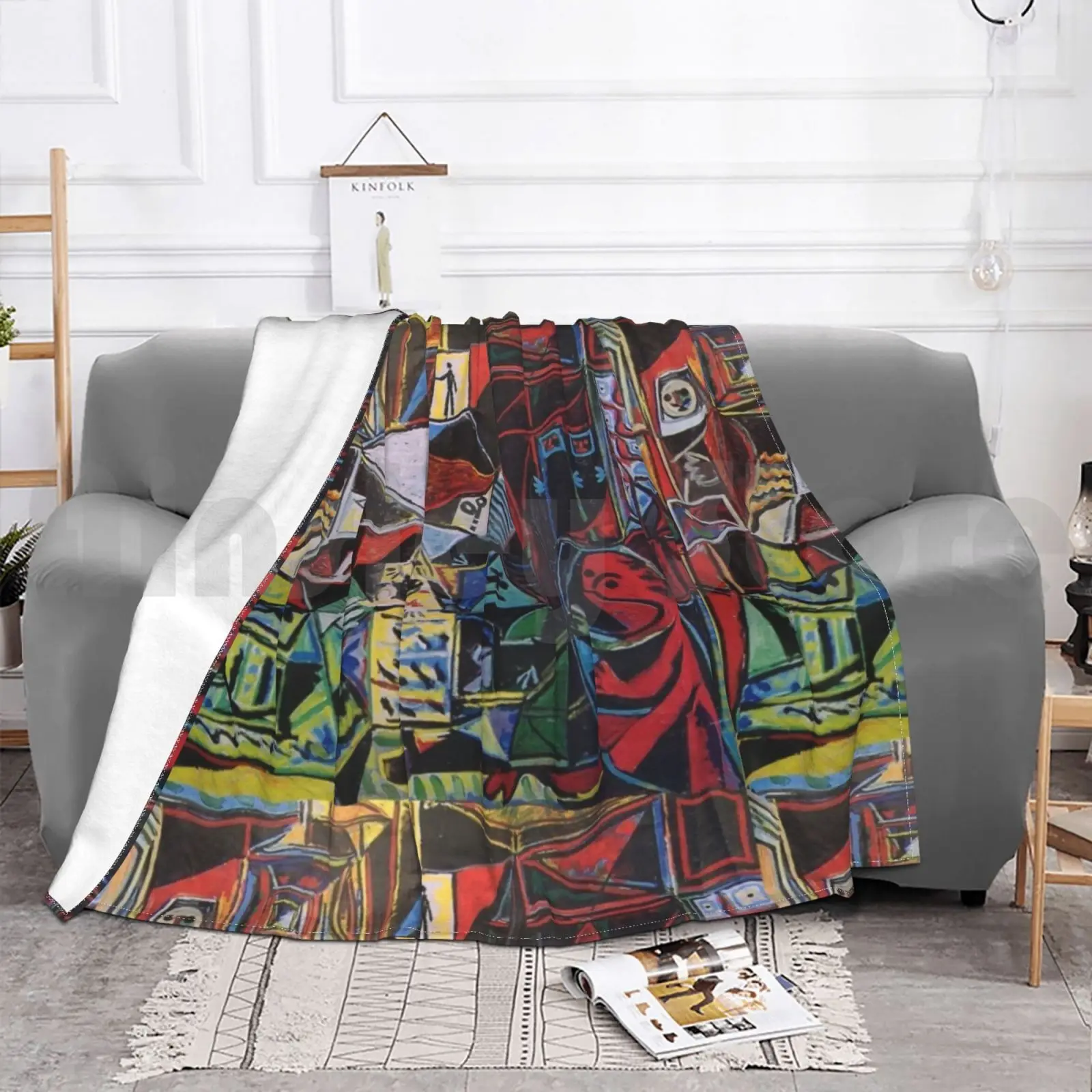 بيكاسو، بطانية لاس مينيناس أزياء مخصصة بيكاسو لاس مينيناس Cubism الملونة