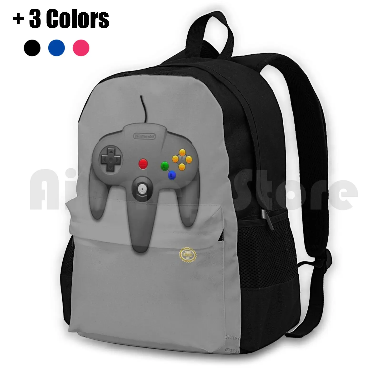 64 Outdoor Hiking Backpack Waterproof Camping Travel 64 Controller Game Video Video Game N64 Nastolgia Nerd