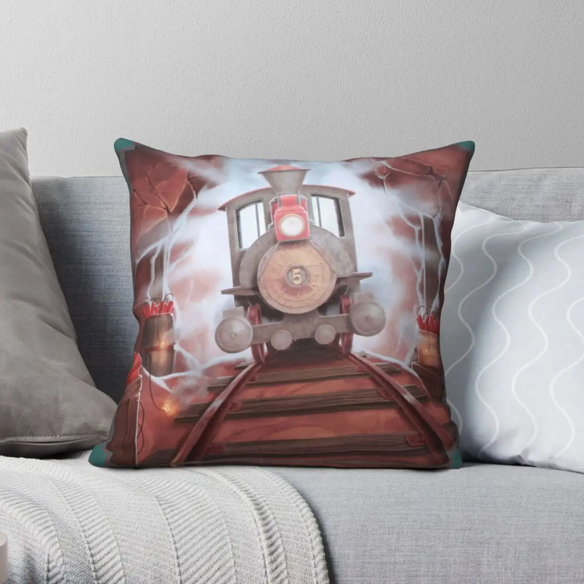 Big Thunder Mountain Square Pillowcase Polyester Linen Velvet Printed Zip Decor Throw Pillow Case Sofa Cushion Cover