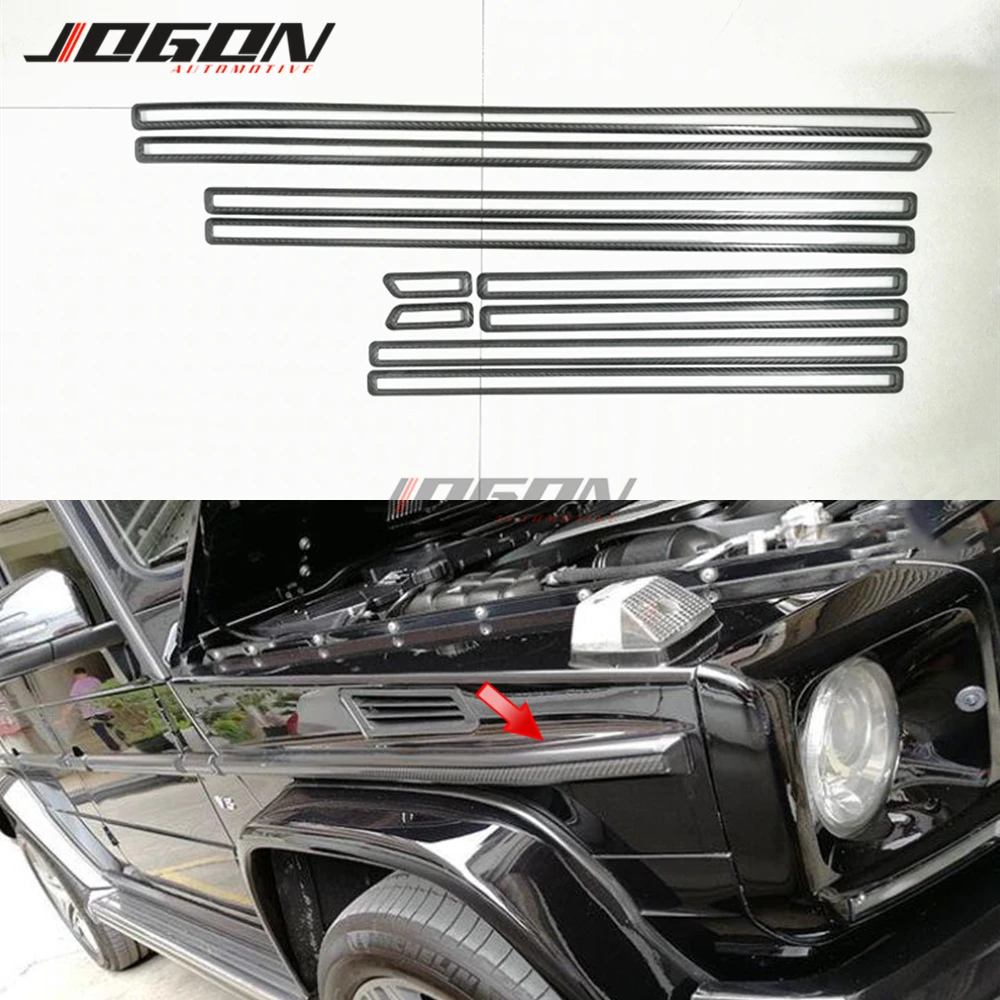 

Car Accessories Real Dry Carbon Fiber Side Door Handle Body Molding Strip Cover For BENZ G Class W463A W464 G500 G550 G63 2018+