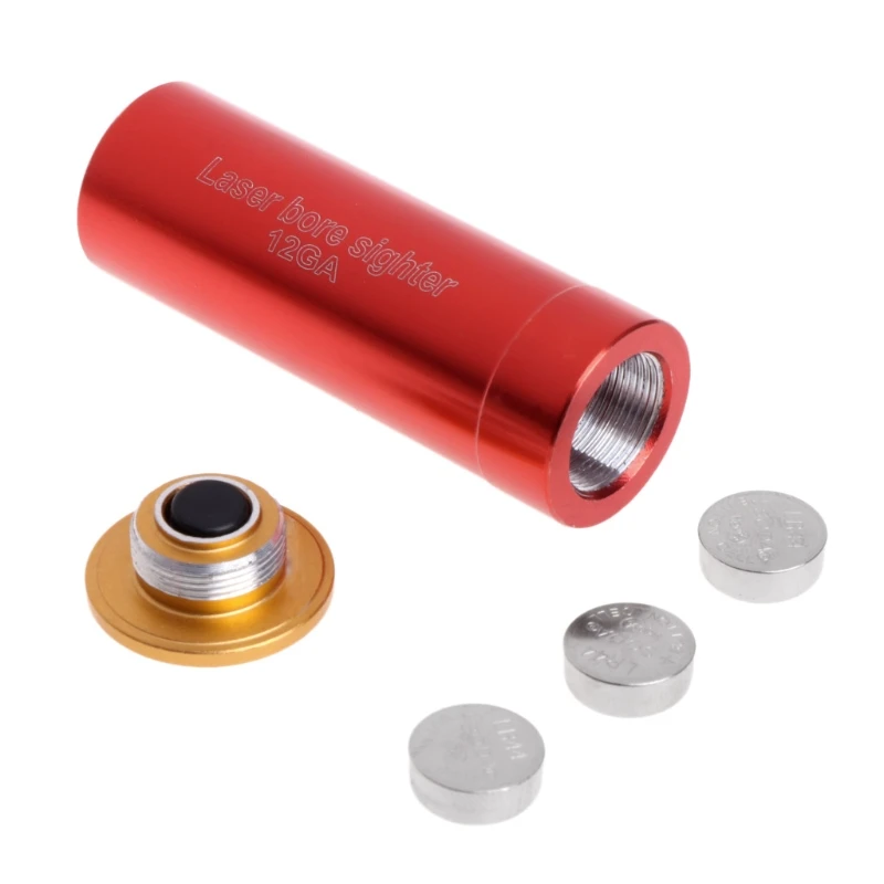 Red Laser Bore Sight 12 Gauge Barrel Cartridge Boresighter For 12GA Shotguns