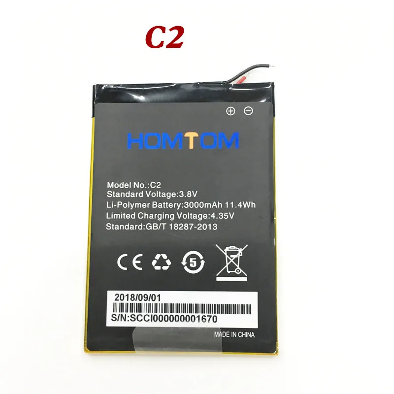 

YCOOLY 2021 Production Datefor HOMTOM C2 Battery 3000mAh High Capacity Long Standby Time For HOMTOM C2 Battery