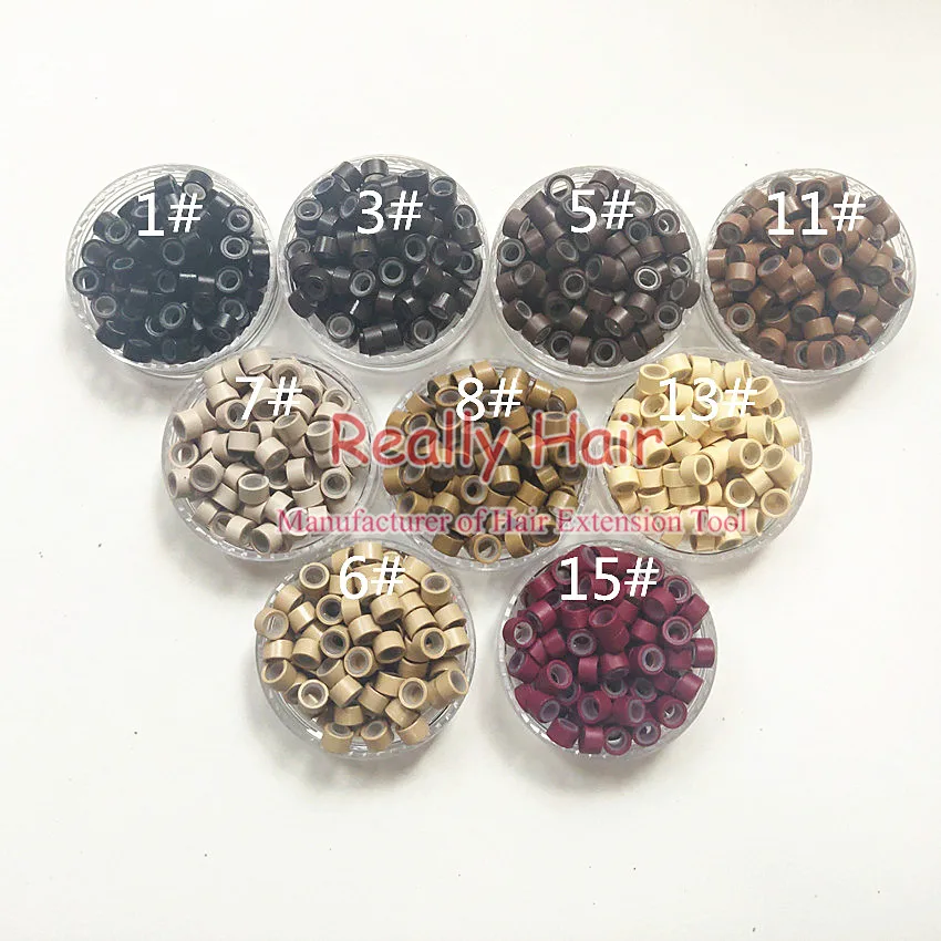 Convenient Micro Rings 503030 within silicone Hair extension(without hook needle) NanoRings hair extension tool kits